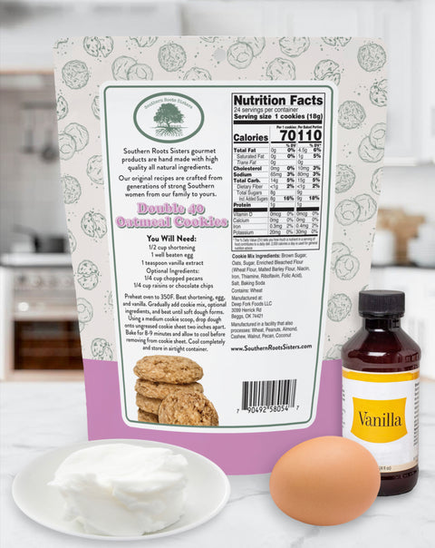 Southern Roots Sisters Gourmet Cookie Mixes Double 40 Oatmeal Cookies 4-Pack