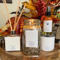 Just Jill Pumpkin Spice Mason Jar Candle with Pumpkin Room Spray, Candle, and Diffuser