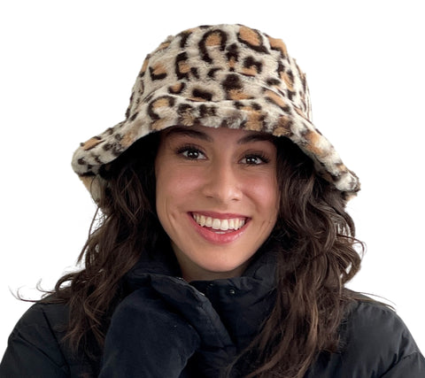 Sprigs Reversible Faux Fur Sherpa Hat and Texting Gloves