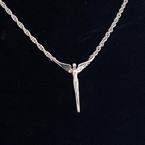 Steven Lavaggi Sterling Silver Petite Angel of Hope Necklace Pendant