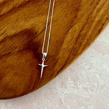 Load image into Gallery viewer, Steven Lavaggi Sterling Silver Petite Uplifting Cross Pendant
