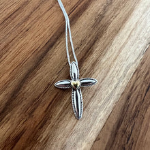 Load image into Gallery viewer, Steven Lavaggi Sterling Silver Petite My Hero Cross Necklace
