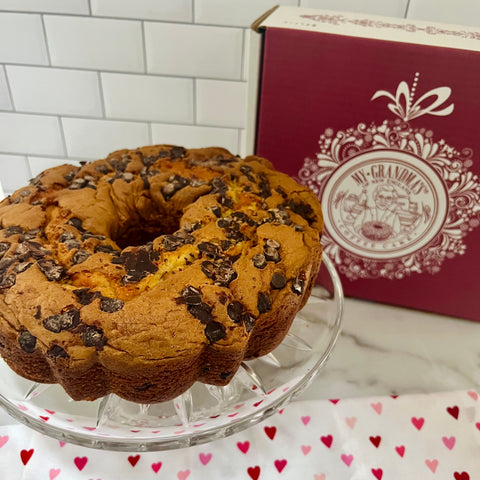 My Grandma's 3.1lb Banana Chocolate Chip Coffee Cake in Gift Box