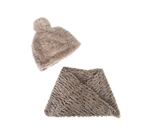 Load image into Gallery viewer, Sprigs Textured Beanie and Cowl Neck Scarf
