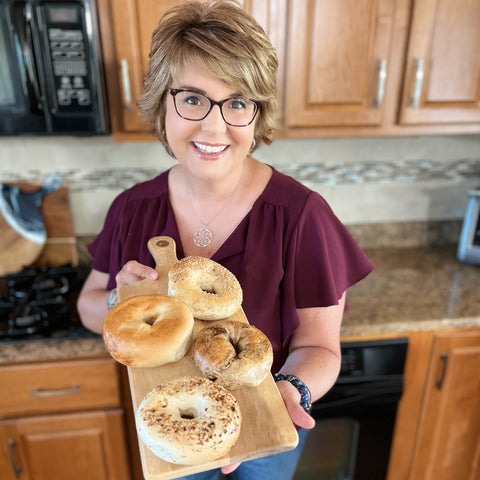 Jill Holding Bagelista Bake at Home Bagels-Variety Pack