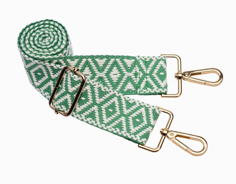 WanderFull HydroBag Kelly Green Crossover Bag with Printed Strap