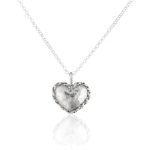 Load image into Gallery viewer, Danny Newfeld Sterling Silver Hammered Heart Shaped Pendant.
