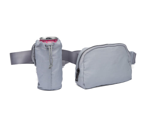 WanderFull Grey HydroBeltbag with Removable Hydration Holster