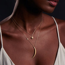 Load image into Gallery viewer, Satya Illuminated Path Gold Moon Necklace
