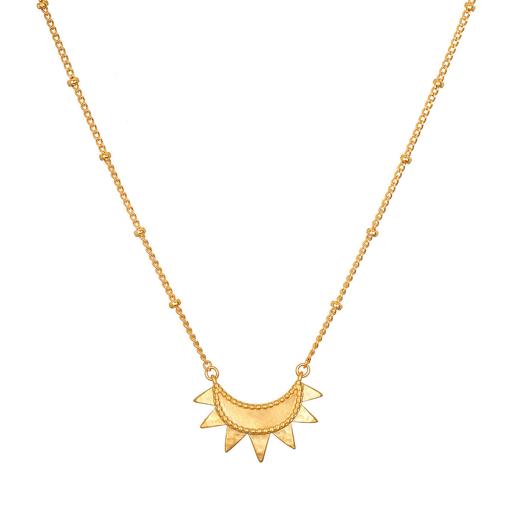 Satya Emergence Gold Sunburst Necklace