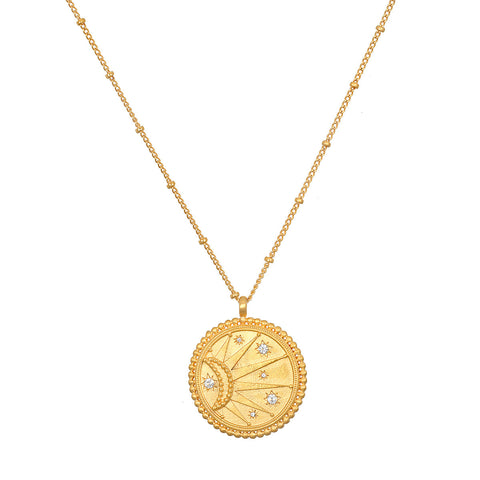 Satya First Light Gold Medallion Necklace