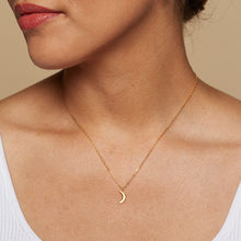 Load image into Gallery viewer, Satya Bestow Light Crescent Moon Necklace
