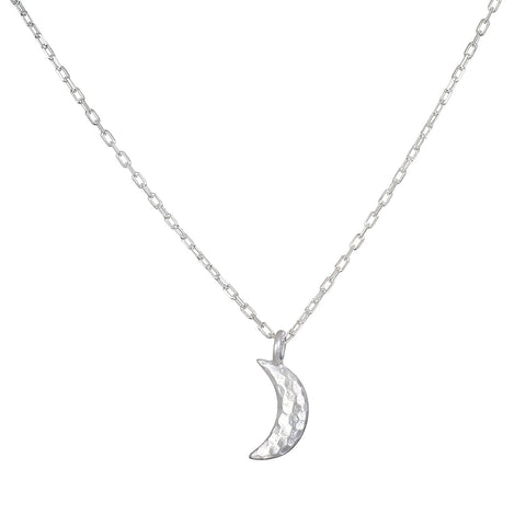 Satya Bestow Light Crescent Moon Silver Necklace