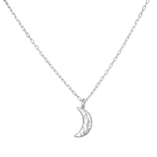 Load image into Gallery viewer, Satya Bestow Light Crescent Moon Silver Necklace

