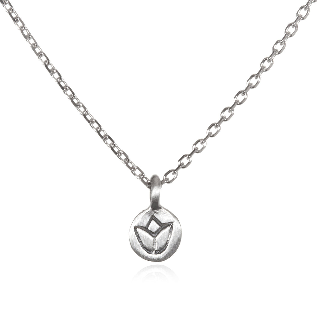Silver Lotus Necklace - Delicate Flower - Satya Online