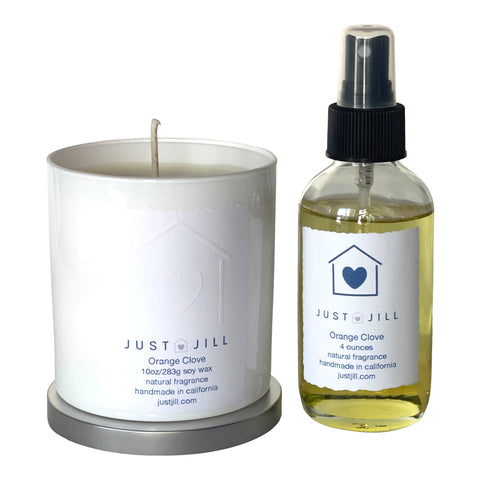 Just Jill Orange Clove Scented Candle and Room Spray