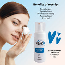 Load image into Gallery viewer, PEAK 10 SKIN ®Gentle Foam Cleanser with Rose Hips
