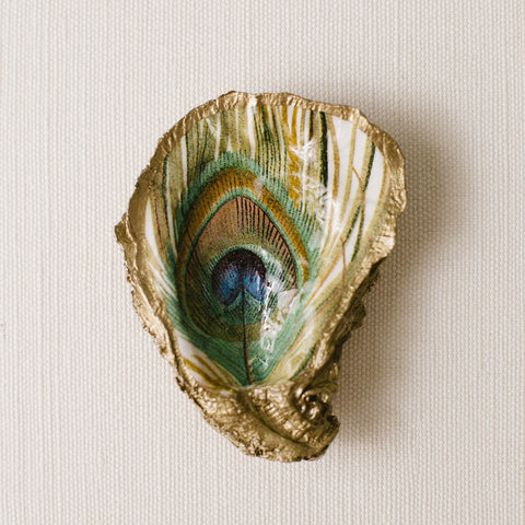 Grit and Grace Studio Decoupage Shell Jewelry Dishes