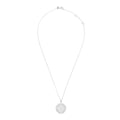 Overview Shot of Italian Sterling Silver Round Geometrical Cubic Zirconia Pendant