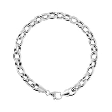 Load image into Gallery viewer, Italian Sterling Silver Oval Rolo Link Bracelet
