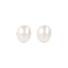 Load image into Gallery viewer, Italian Sterling Silver Baroque Nugget Pearl Earrings
