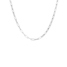 Load image into Gallery viewer, Italian Sterling Silver 16&quot; Petite Paperclip Link Necklace
