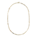 Sterling Silver with 18K Yellow Gold Plate 16" Petite Paperclip Link Necklace