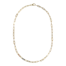 Load image into Gallery viewer, Sterling Silver with 18K Yellow Gold Plate 16&quot; Petite Paperclip Link Necklace
