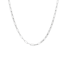 Load image into Gallery viewer, Italian Sterling Silver 18&quot; Petite Paperclip Link Necklace
