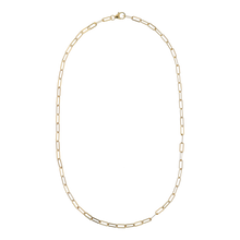 Load image into Gallery viewer, Sterling Silver with 18K Yellow Gold Plate 18&quot; Petite Paperclip Link Necklace
