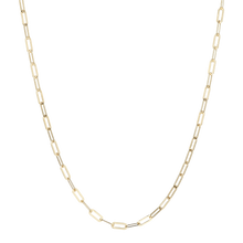 Load image into Gallery viewer, Italian Sterling Silver 36&quot; Petite Paperclip Link Necklace
