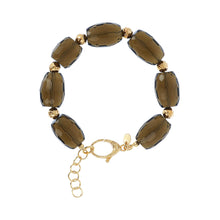 Load image into Gallery viewer, Bellissimo Bronzo Faceted Smoky Quartz Gemstone Bracelet
