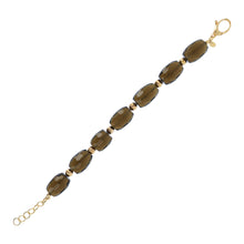 Load image into Gallery viewer, Bellissimo Bronzo Faceted Smoky Quartz Gemstone Bracelet
