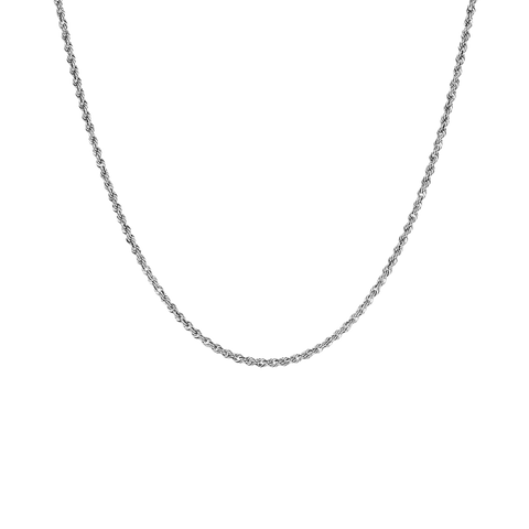 Italian Sterling Silver 18" Rope Chain Necklace