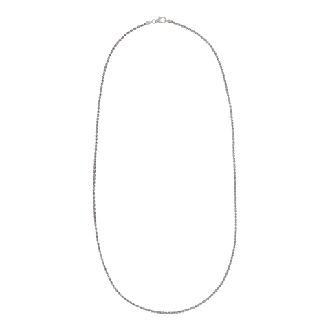 Italian Sterling Silver 24" Rope Chain Necklace