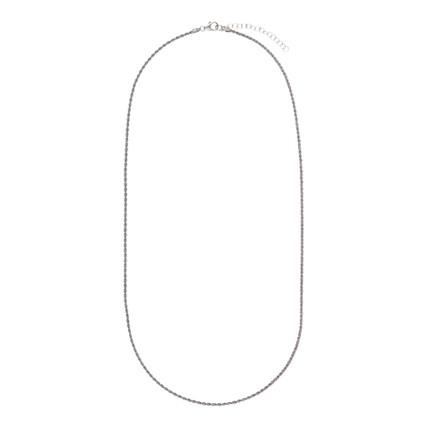 Italian Sterling Silver 18" Rope Chain Necklace