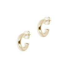 Load image into Gallery viewer, Italian Sterling Silver 1/2&quot; Polished Half Hoop Earrings

