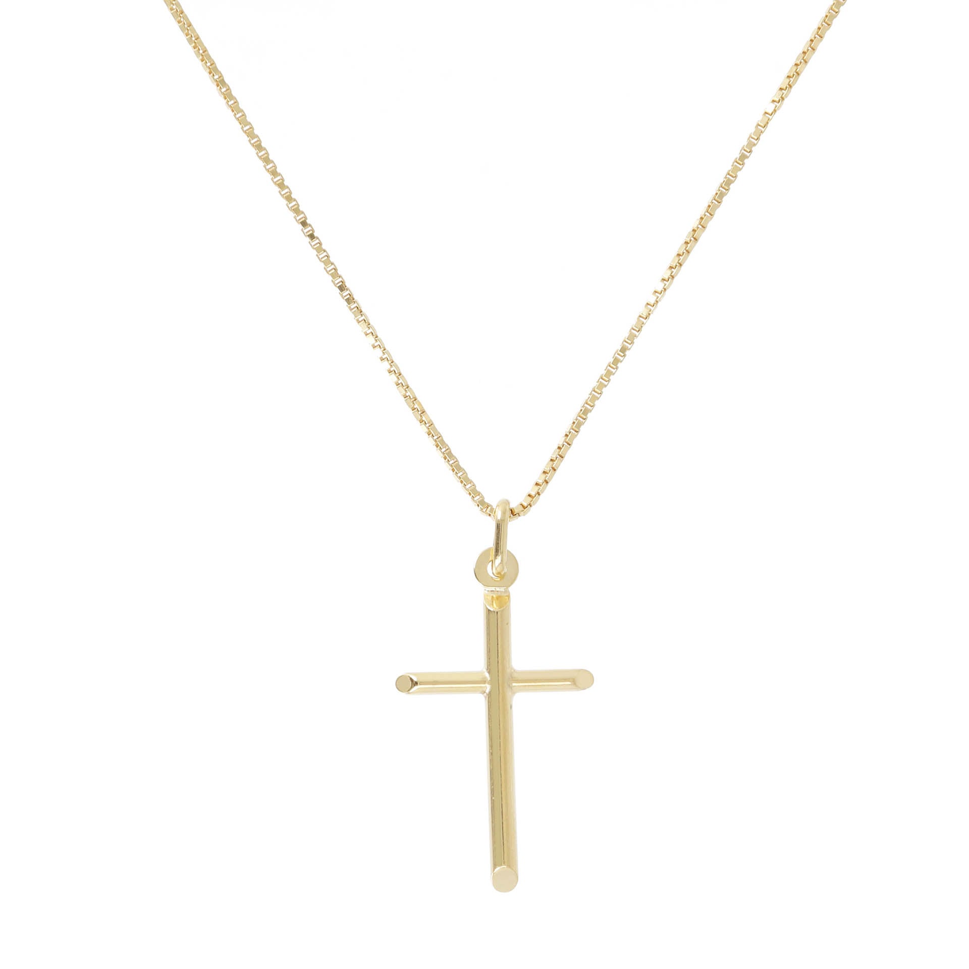 Italian 14kt Yellow Gold Cross Necklace | Ross-Simons | Yellow gold cross  necklace, Silver cross charm, Gold cross pendant