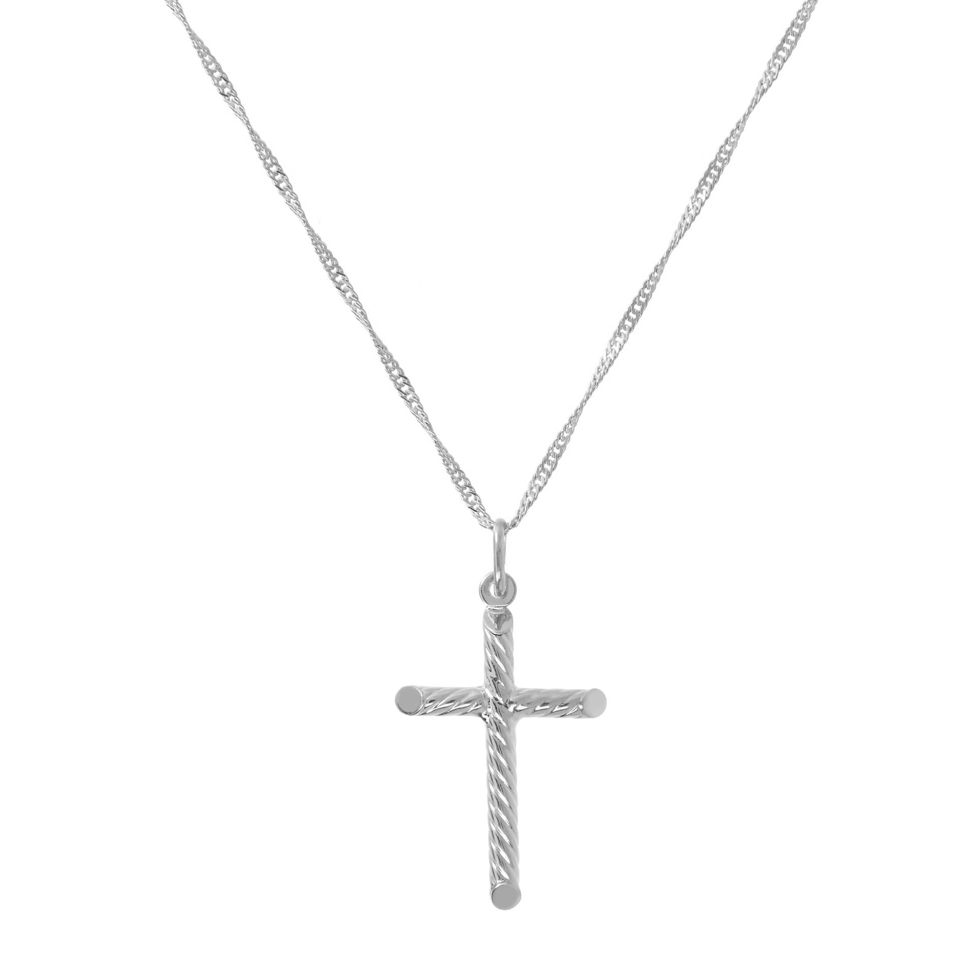 Canaria Diamond-Accented Twisted Cross Pendant Necklace in 10kt Yellow Gold  on Vimeo