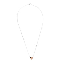 Load image into Gallery viewer, Italian Sterling Silver w/ 18K Rose Gold-Plated Heart Slide Pendant
