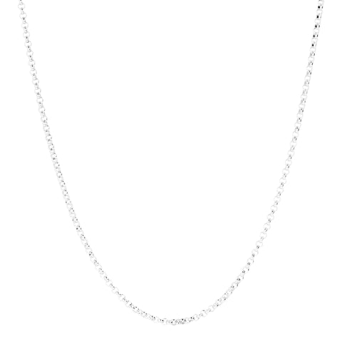 Italian Sterling Silver 20" Petite Rolo Chain Necklace