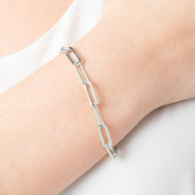 Load image into Gallery viewer, Italian Sterling Silver Paperclip Bracelet

