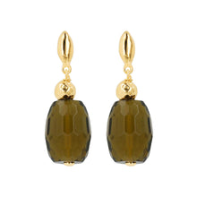 Load image into Gallery viewer, Bellissimo Bronzo Faceted Smoky Quartz Earrings
