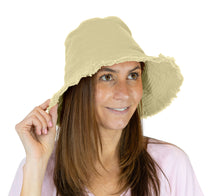 Load image into Gallery viewer, Sprigs Adjustable Fringe Bucket Hat w/ Flexible Brim
