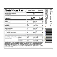 Load image into Gallery viewer, Scamps Toffee Sauce and Bits Gift Set Nutrition Facts
