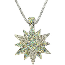 Load image into Gallery viewer, Kirks Folly Star Foldover Magnetic Pendant Necklace (Silvertone)
