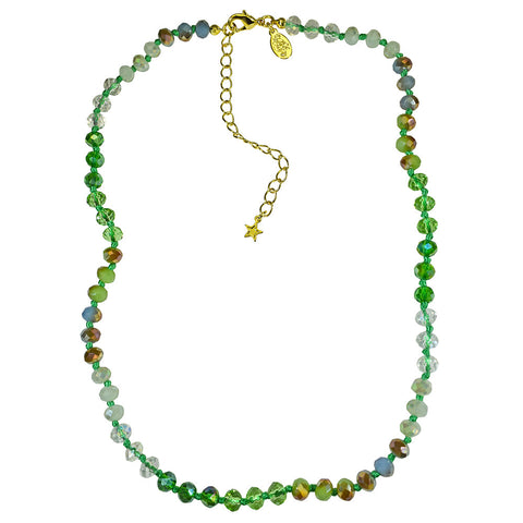 Kirks Folly Divine Ombre 6 mm Beaded Necklace-Green/Goldtone
