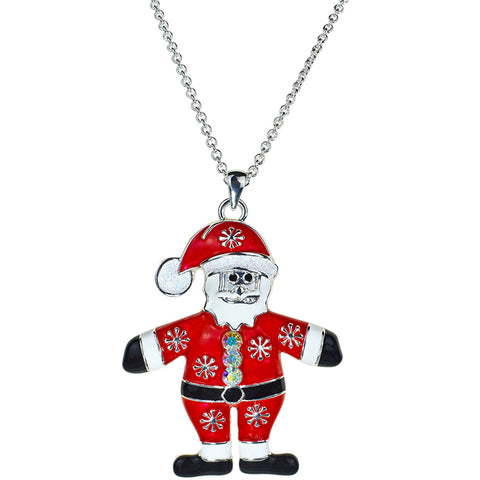 Kirks Folly Santa Surprise Necklace (Silvertone)