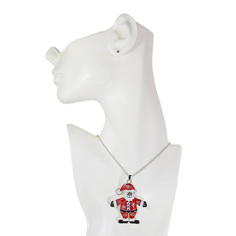 Kirks Folly Santa Surprise Necklace (Silvertone)