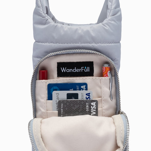 WanderFull HydroBag Sky Gray Crossover Bag with Printed Strap